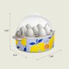 imagebella Electric Egg Cooker 7 Eggs Capacity Tray Single Stack for Poached Scrambled Hard Medium ampamp Soft Boiled Eggs Omelets and Steamed Dumplings Auto Shutoff 360 Watt BlossomBlue Lemon Drop