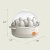 imagebella Electric Egg Cooker 7 Eggs Capacity Tray Single Stack for Poached Scrambled Hard Medium ampamp Soft Boiled Eggs Omelets and Steamed Dumplings Auto Shutoff 360 Watt BlossomOatmilk