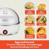 imagebella Electric Egg Cooker 7 Eggs Capacity Tray Single Stack for Poached Scrambled Hard Medium ampamp Soft Boiled Eggs Omelets and Steamed Dumplings Auto Shutoff 360 Watt BlossomWhite
