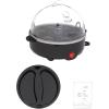imagebella Electric Egg Cooker 7 Eggs Capacity Tray Single Stack for Poached Scrambled Hard Medium ampamp Soft Boiled Eggs Omelets and Steamed Dumplings Auto Shutoff 360 Watt BlossomBlack