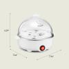 imagebella Electric Egg Cooker 7 Eggs Capacity Tray Single Stack for Poached Scrambled Hard Medium ampamp Soft Boiled Eggs Omelets and Steamed Dumplings Auto Shutoff 360 Watt BlossomWhite