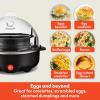 imagebella Electric Egg Cooker 7 Eggs Capacity Tray Single Stack for Poached Scrambled Hard Medium ampamp Soft Boiled Eggs Omelets and Steamed Dumplings Auto Shutoff 360 Watt BlossomBlack