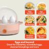 imagebella Electric Egg Cooker 7 Eggs Capacity Tray Single Stack for Poached Scrambled Hard Medium ampamp Soft Boiled Eggs Omelets and Steamed Dumplings Auto Shutoff 360 Watt BlossomBlossom