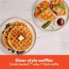 imagebella FlipnStore Waffle Maker with EverGood Ceramic Nonstick Coating Fitsanywhere Kitchenware Power Indicator Light Cool Touch Handle ampamp Cord Wrap 7 Wide ampamp 1quot Deep Plates 1000 Watt OatmilkBlossom