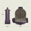 imagebella FlipnStore Waffle Maker with EverGood Ceramic Nonstick Coating Fitsanywhere Kitchenware Power Indicator Light Cool Touch Handle ampamp Cord Wrap 7 Wide ampamp 1quot Deep Plates 1000 Watt OatmilkPlum