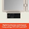 imagebella Fold ampamp Store Warming Tray Fitsanywhere Kitchenware Touchscreen Controls w Adjustable Temperature ampamp Timer 248 to 83 wide Auto Shutoff ampamp Stainless Steel Warming Pads 300 Watt Oatmilk