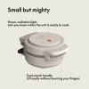imagebella SnacknStore Mini Waffle Maker EverGood Ceramic Nonstick Coating Cord Wrap Ready Indicator Light ampamp Cool Touch Handles Stackable Design ampamp Customizable Plates 400 Watt BlossomOatmilk
