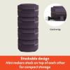 imagebella SnacknStore Mini Waffle Maker EverGood Ceramic Nonstick Coating Cord Wrap Ready Indicator Light ampamp Cool Touch Handles Stackable Design ampamp Customizable Plates 400 Watt BlossomPlum