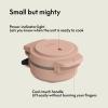 imagebella SnacknStore Mini Waffle Maker EverGood Ceramic Nonstick Coating Cord Wrap Ready Indicator Light ampamp Cool Touch Handles Stackable Design ampamp Customizable Plates 400 Watt BlossomBlossom