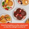 imagebella SnacknStore Mini Waffle Maker EverGood Ceramic Nonstick Coating Cord Wrap Ready Indicator Light ampamp Cool Touch Handles Stackable Design ampamp Customizable Plates 400 Watt BlossomSurf
