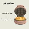 imagebella SnacknStore Mini Waffle Maker EverGood Ceramic Nonstick Coating Cord Wrap Ready Indicator Light ampamp Cool Touch Handles Stackable Design ampamp Customizable Plates 400 Watt BlossomBlossom