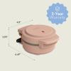 imagebella SnacknStore Mini Waffle Maker EverGood Ceramic Nonstick Coating Cord Wrap Ready Indicator Light ampamp Cool Touch Handles Stackable Design ampamp Customizable Plates 400 Watt BlossomBlossom