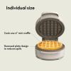 imagebella SnacknStore Mini Waffle Maker EverGood Ceramic Nonstick Coating Cord Wrap Ready Indicator Light ampamp Cool Touch Handles Stackable Design ampamp Customizable Plates 400 Watt BlossomOatmilk