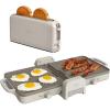 imageBELLA 10 x 20 in FoldnStore Dual Temp Griddle  2 Slice Slim toaster Fitsanywhere Kitchenware Slim Toaster w 6 Shades Control ampamp Griddle w EverGood Ceramic Nonstick Coating Oatmilk