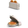 imageBELLA 2 slice Slim toaster  FlipnStore Ceramic Waffle Maker Fitsanywhere Kitchenware Waffle Iron w with EverGood Ceramic Nonstick Coating ampamp Smart Toaster w 6 Shades Control Oatmilk