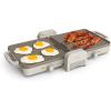 imageBella 10quotx 20quot Ceramic FoldnStore Dual Temp Griddle Fitsanywhere Kitchenware EverGood Ceramic Nonstick Coating 2 Temperature Zones up to 400F Dishwasher Safe Drip Tray 1500 Watt OatmilkOatmilk