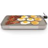 imagebella 12quot x 22quot Electric Griddle with Warming Tray EverGood Ceramic Nonstick Coating ampamp Removable Temperature Probe DishwasherSafe Drip Tray ampamp Cool Touch Handles 1500 Watt OatmilkOatmilk