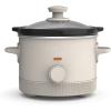 imagebella 15 Qt Slow Cooker with 3 Heat Manual Control Ceramic Nonstick Coating Dishwasher Safe Stoneware Pot and Tempered Glass Lid Tangle Free Cord Wrap ampamp Cool Touch Handles BlossomOatmilk
