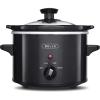 imagebella 15 Qt Slow Cooker with 3 Heat Manual Control Ceramic Nonstick Coating Dishwasher Safe Stoneware Pot and Tempered Glass Lid Tangle Free Cord Wrap ampamp Cool Touch Handles BlossomBlack