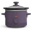 imagebella 15 Qt Slow Cooker with 3 Heat Manual Control Ceramic Nonstick Coating Dishwasher Safe Stoneware Pot and Tempered Glass Lid Tangle Free Cord Wrap ampamp Cool Touch Handles BlossomPlum