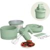imagebella 35 Qt Hand ampamp Stand Mixer 2 in 1 Electric Mixer with Bowl Dough Hook Whisk ampamp Egg Beater Multifunctional Handheld Blender ampamp Mixer for Baking 200 Watt OatmilkSeaglass