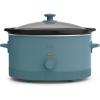 imagebella 60 Qt Manual Slow Cooker Ceramic Nonstick Coating 3 Temperature Settings Dishwasher Safe Stoneware Pot and Tempered Glass Lid Cool Touch Handles ampamp Tangle Free Cord Wrap BlossomSurf
