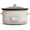 imagebella 60 Qt Programmable Slow Cooker Ceramic Nonstick Coating Adjustable Temperature ampamp Cooking Times Dishwasher Safe Stoneware Pot ampamp Tempered Glass Lid Tangle Free Cord Wrap SurfOatmilk