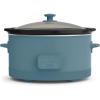 imagebella 60 Qt Programmable Slow Cooker Ceramic Nonstick Coating Adjustable Temperature ampamp Cooking Times Dishwasher Safe Stoneware Pot ampamp Tempered Glass Lid Tangle Free Cord Wrap SurfSurf