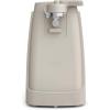 imagebella Electric Can Opener and Knife Sharpener Multifunctional Jar and Bottle Opener with Removable Cutting Lever and Cord Storage Stainless Steel Blade SurfOatmilk