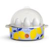 imagebella Electric Egg Cooker 7 Eggs Capacity Tray Single Stack for Poached Scrambled Hard Medium ampamp Soft Boiled Eggs Omelets and Steamed Dumplings Auto Shutoff 360 Watt BlossomBlue Lemon Drop