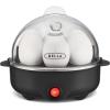 imagebella Electric Egg Cooker 7 Eggs Capacity Tray Single Stack for Poached Scrambled Hard Medium ampamp Soft Boiled Eggs Omelets and Steamed Dumplings Auto Shutoff 360 Watt BlossomBlack