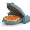 imagebella FlipnStore Waffle Maker with EverGood Ceramic Nonstick Coating Fitsanywhere Kitchenware Power Indicator Light Cool Touch Handle ampamp Cord Wrap 7 Wide ampamp 1quot Deep Plates 1000 Watt OatmilkSurf
