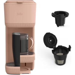 imageBELLA Single Serve Coffee Maker K Cup ampamp Coffee Ground Compatible with Removable Adjustable Drip Tray Auto Shutoff ampamp Reusable Dishwasher Safe Accessories Brews 6oz to 14oz 1000 Watt BlossomBlossom