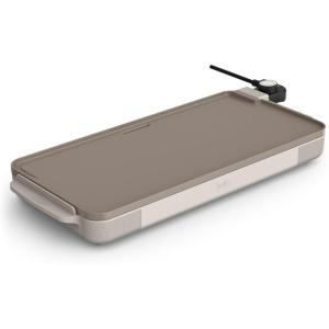 imagebella 10quot x 20quot Electric Griddle with EverGood Ceramic Nonstick Coating Removable Temperature Probe DishwasherSafe Drip Tray ampamp Cool Touch Handles Cook up to 10 Eggs 1500 Watt OatmilkOatmilk