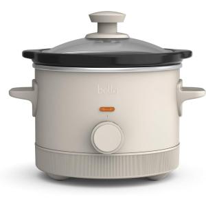 imagebella 15 Qt Slow Cooker with 3 Heat Manual Control Ceramic Nonstick Coating Dishwasher Safe Stoneware Pot and Tempered Glass Lid Tangle Free Cord Wrap ampamp Cool Touch Handles BlossomOatmilk