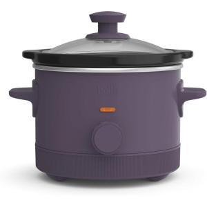 imagebella 15 Qt Slow Cooker with 3 Heat Manual Control Ceramic Nonstick Coating Dishwasher Safe Stoneware Pot and Tempered Glass Lid Tangle Free Cord Wrap ampamp Cool Touch Handles BlossomPlum
