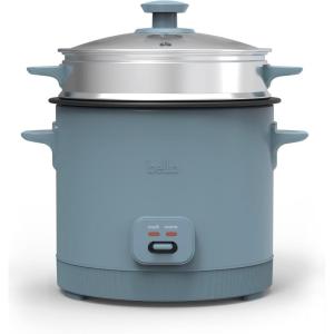 imagebella 16 Cup Rice Cooker with Steamer Dishwasher Safe Steaming Basket Rice Paddle and Measuring Cup Removable Nonstick Cooking Bowl Automatic Keep Warm Function 400 Watt PlumSurf