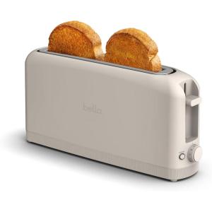 imagebella 2 Slice Slim Toaster Fitsanywhere Kitchenware 6 Setting Shade Control with Reheat ampamp Cancel Buttons Fits sourdough 10 Long Slot Anti Jam ampamp Auto Shutoff 900 Watt OatmilkOatmilk