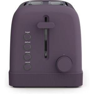 imagebella 2 Slice Toaster 6 Setting Shade Control w Reheat Cancel Bagel ampamp Defrost Buttons Removable Crumb Tray Anti Jam ampamp Auto Shutoff Auto Centering Guides ampamp Cord Wrap 900 Watt BlossomPlum