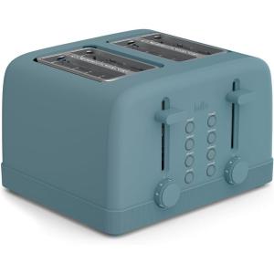 imagebella 4 Slice Toaster 6 Setting Shade Control with Reheat ampamp Cancel Buttons Removable Crumb Tray Anti Jam ampamp Auto Shutoff 900 Watt SurfSurf