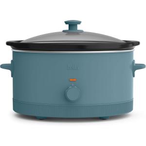 imagebella 60 Qt Manual Slow Cooker Ceramic Nonstick Coating 3 Temperature Settings Dishwasher Safe Stoneware Pot and Tempered Glass Lid Cool Touch Handles ampamp Tangle Free Cord Wrap BlossomSurf