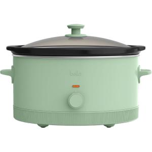 imagebella 60 Qt Manual Slow Cooker Ceramic Nonstick Coating 3 Temperature Settings Dishwasher Safe Stoneware Pot and Tempered Glass Lid Cool Touch Handles ampamp Tangle Free Cord Wrap BlossomSeaglass