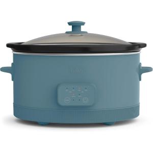 imagebella 60 Qt Programmable Slow Cooker Ceramic Nonstick Coating Adjustable Temperature ampamp Cooking Times Dishwasher Safe Stoneware Pot ampamp Tempered Glass Lid Tangle Free Cord Wrap SurfSurf