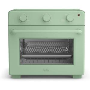 imagebella Air Fry Toaster Oven 7 Preset Cooking Options DishwasherSafe EverGood Coated Trays Included 60Minute Auto Shutoff w Audible Timer Power Indicator Light 1700 Watt OatmilkSeaglass