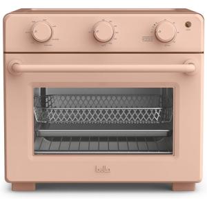 imagebella Air Fry Toaster Oven 7 Preset Cooking Options DishwasherSafe EverGood Coated Trays Included 60Minute Auto Shutoff w Audible Timer Power Indicator Light 1700 Watt OatmilkBlossom