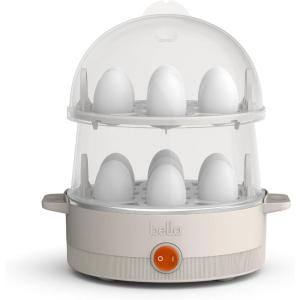 imagebella Electric Egg Cooker 14 Eggs Capacity Tray Double Stack for Poached Scrambled Hard Medium ampamp Soft Boiled Eggs Omelets and Steamed Dumplings Auto Shutoff 360 Watt BlossomOatmilk