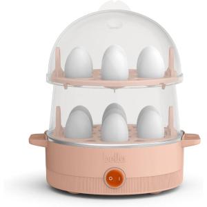 imagebella Electric Egg Cooker 14 Eggs Capacity Tray Double Stack for Poached Scrambled Hard Medium ampamp Soft Boiled Eggs Omelets and Steamed Dumplings Auto Shutoff 360 Watt BlossomBlossom