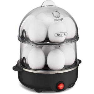 imagebella Electric Egg Cooker 14 Eggs Capacity Tray Double Stack for Poached Scrambled Hard Medium ampamp Soft Boiled Eggs Omelets and Steamed Dumplings Auto Shutoff 360 Watt BlossomBlack
