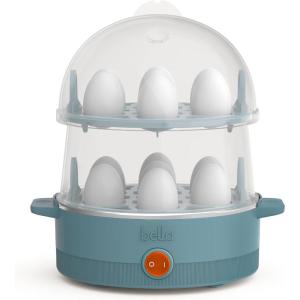 imagebella Electric Egg Cooker 14 Eggs Capacity Tray Double Stack for Poached Scrambled Hard Medium ampamp Soft Boiled Eggs Omelets and Steamed Dumplings Auto Shutoff 360 Watt BlossomSurf