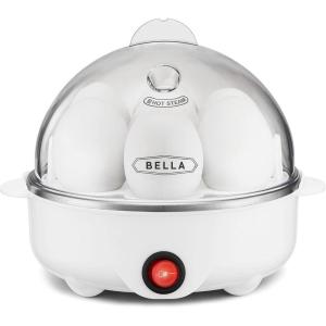 imagebella Electric Egg Cooker 7 Eggs Capacity Tray Single Stack for Poached Scrambled Hard Medium ampamp Soft Boiled Eggs Omelets and Steamed Dumplings Auto Shutoff 360 Watt BlossomWhite
